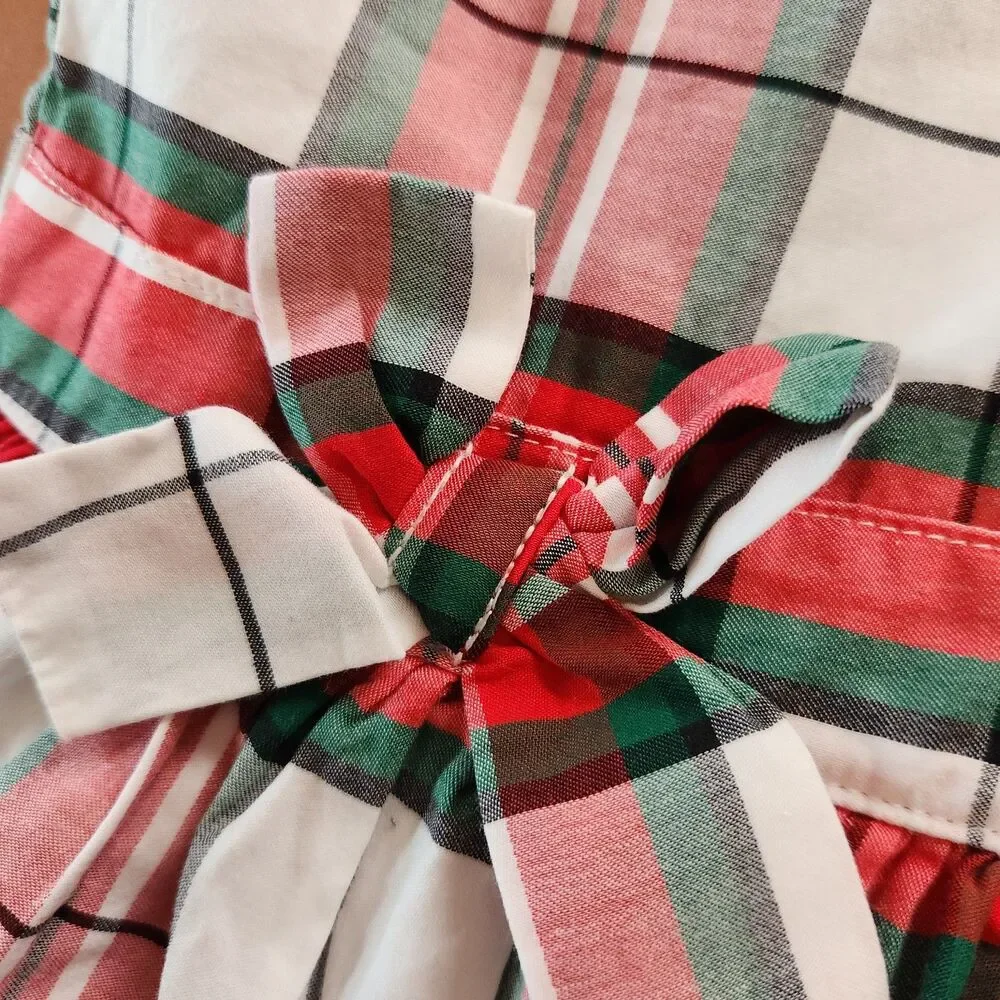 Carter’s Holiday Tartan Plaid Fit & Flare Christmas Dress Red Green 12M